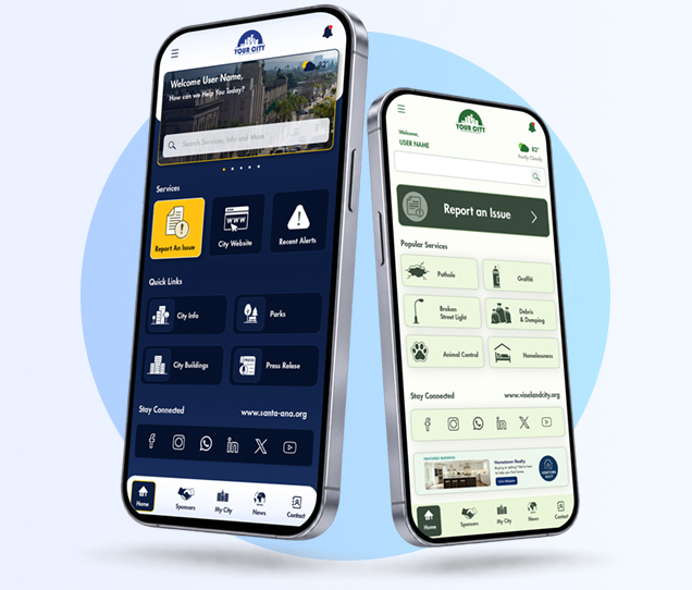 Civita reporting portal and city dashboard illustration